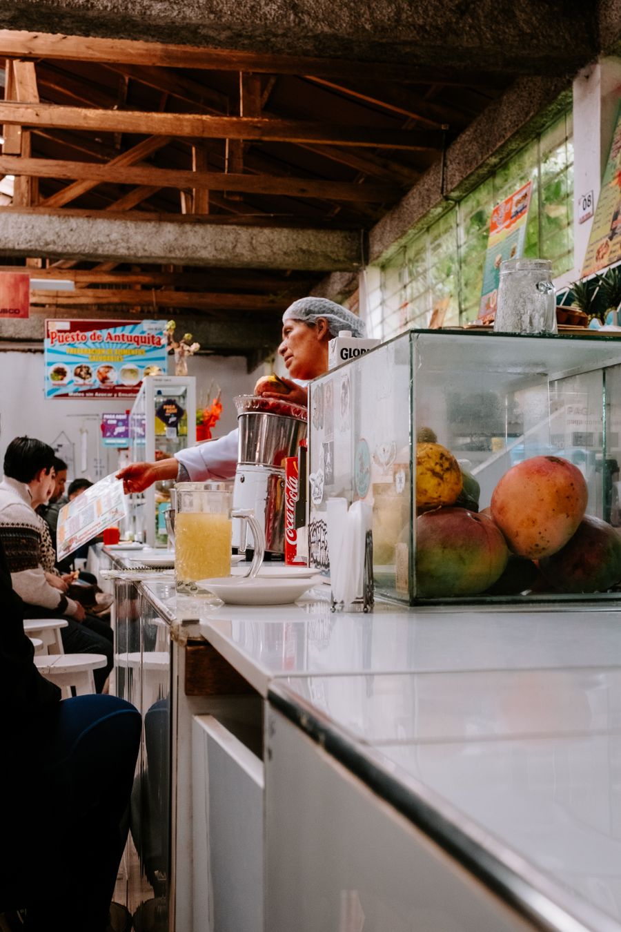 Juguería en un mercado